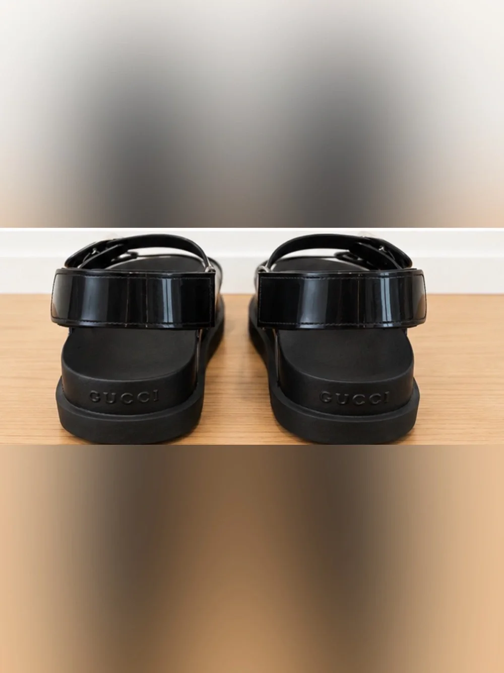 Gucci Isla Black Rubber Slingback Sandals | Mini Double G | Size EU 39 - Picture 7 of 10